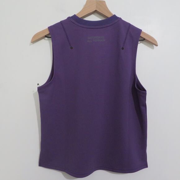Saturdays All Terrain Women Sz S Purple Lightweight Cropped Tank Top - Picture 2 of 5